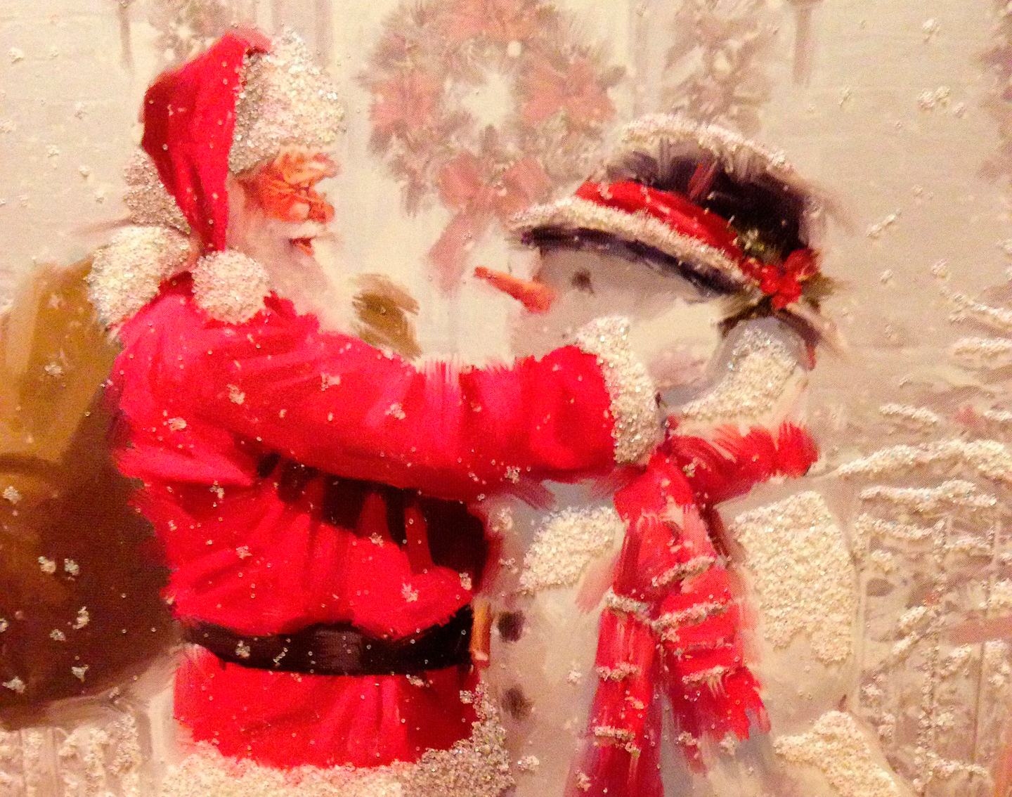 Santa claus and snowman