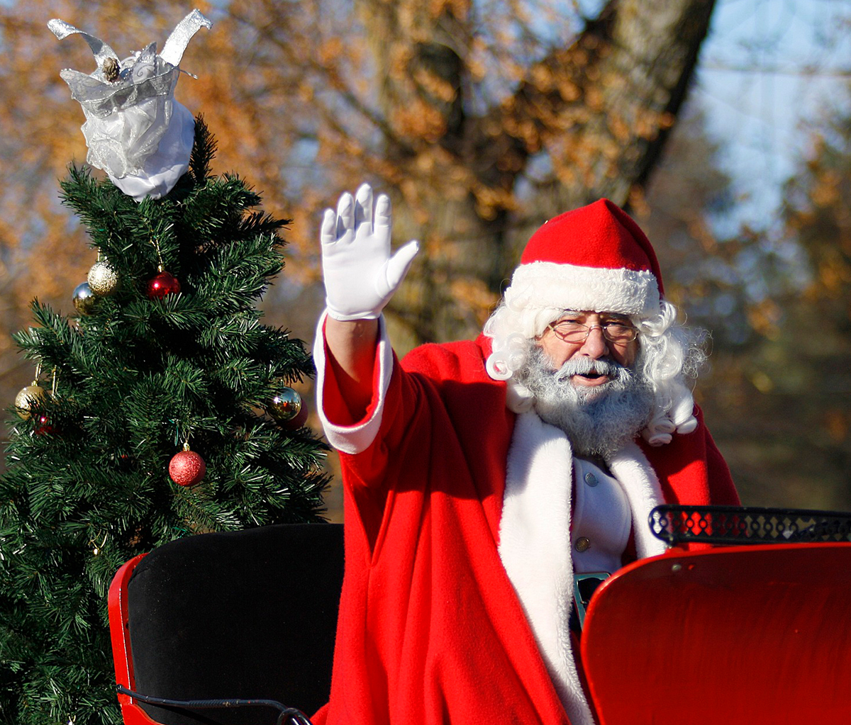 Santa Claus at the holiday parade