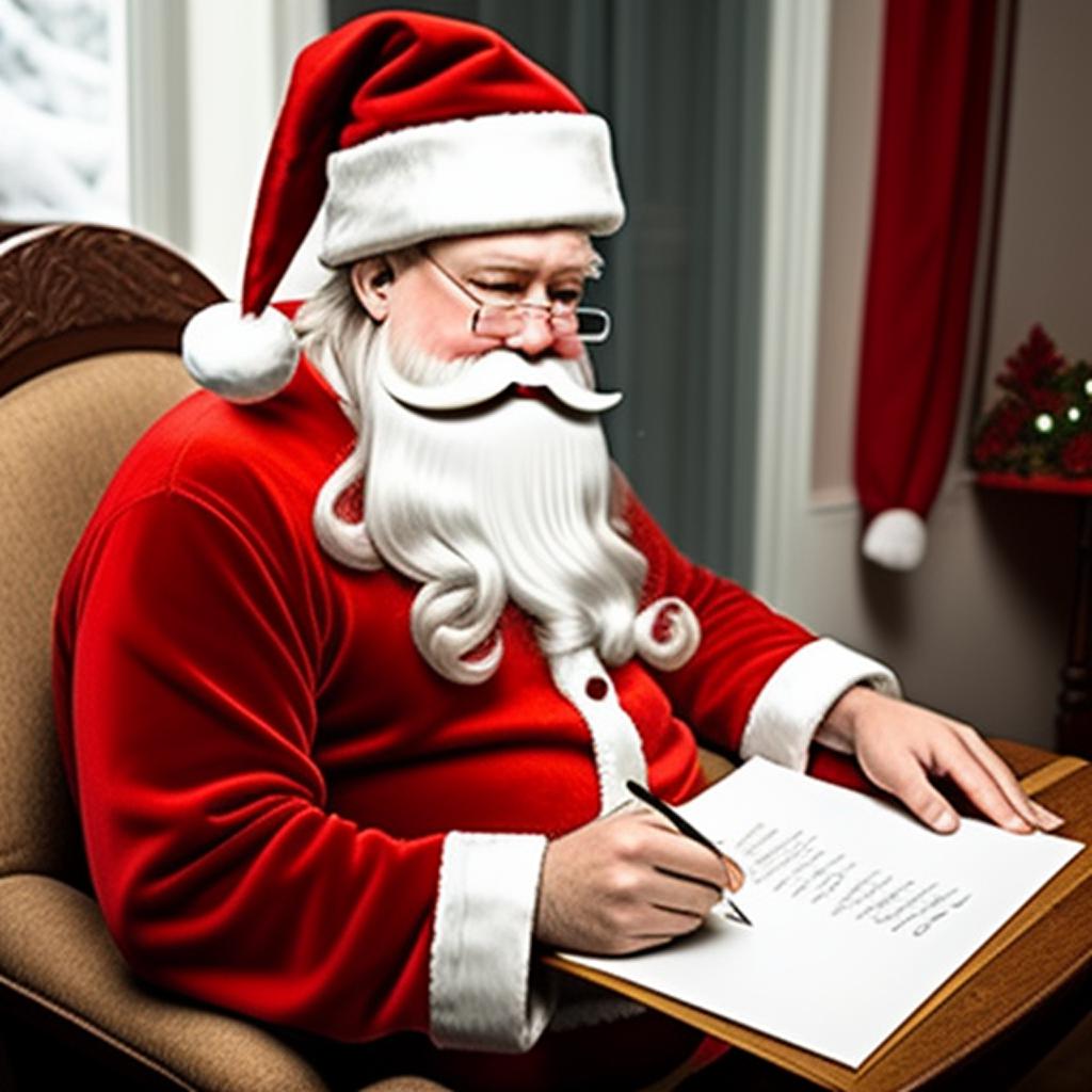 Santa Claus writes letter